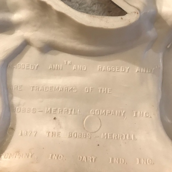 Vintage Raggedy Ann Wall Art Bobbs and Merrill Company Design Made by Dart Ind. - Picture 6 of 6